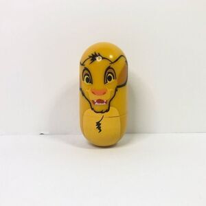 kellogg 2005-06 disney simba the lion king wobbler bean 3 inch yellow cereal